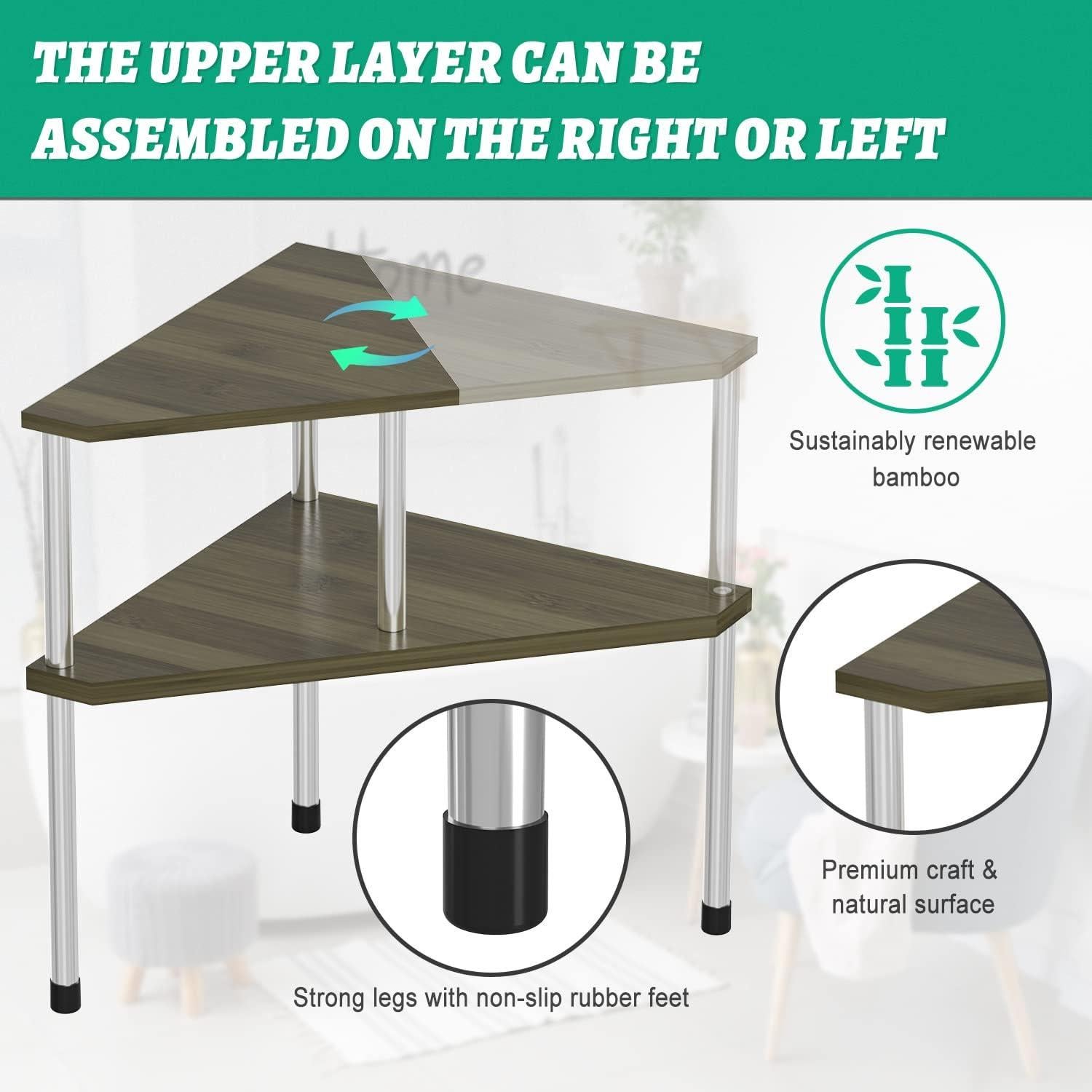 Organizador de Baño Weenson - Estante de 2 Niveles de Bambú