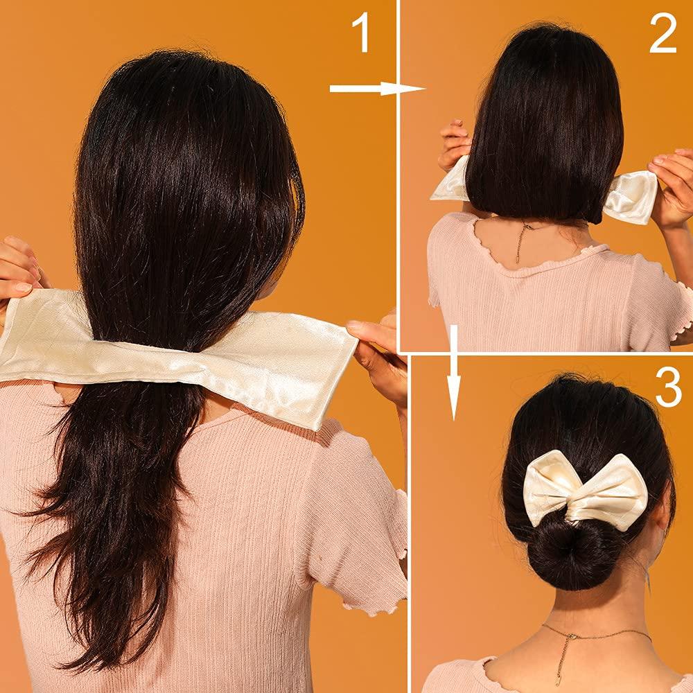 6 Piezas Hacedor de Moño Mágico DINPREY Floral B para Cabello