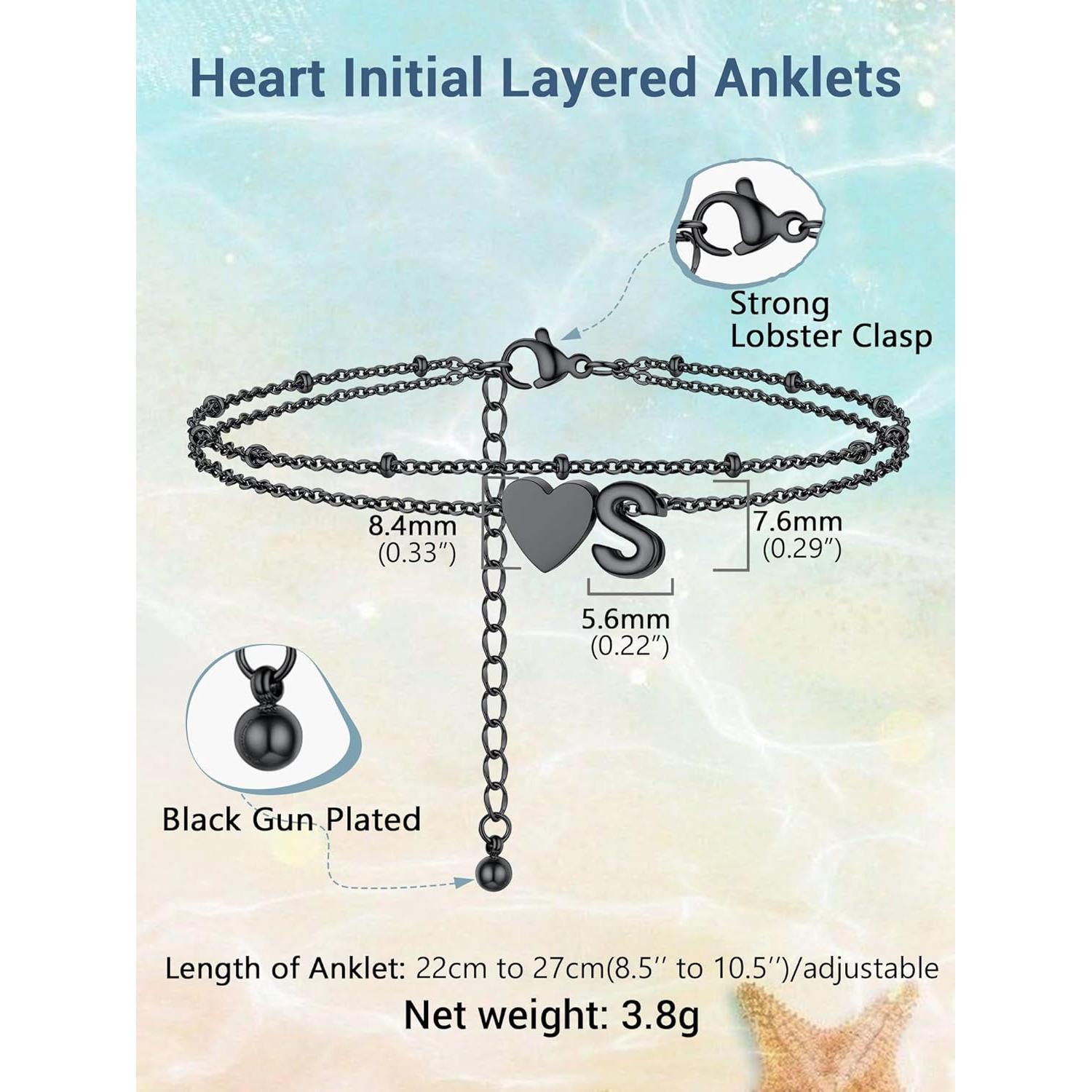 Brazalete de Tobillo Iniciales Prosteel Ajustable Acero Inoxidable