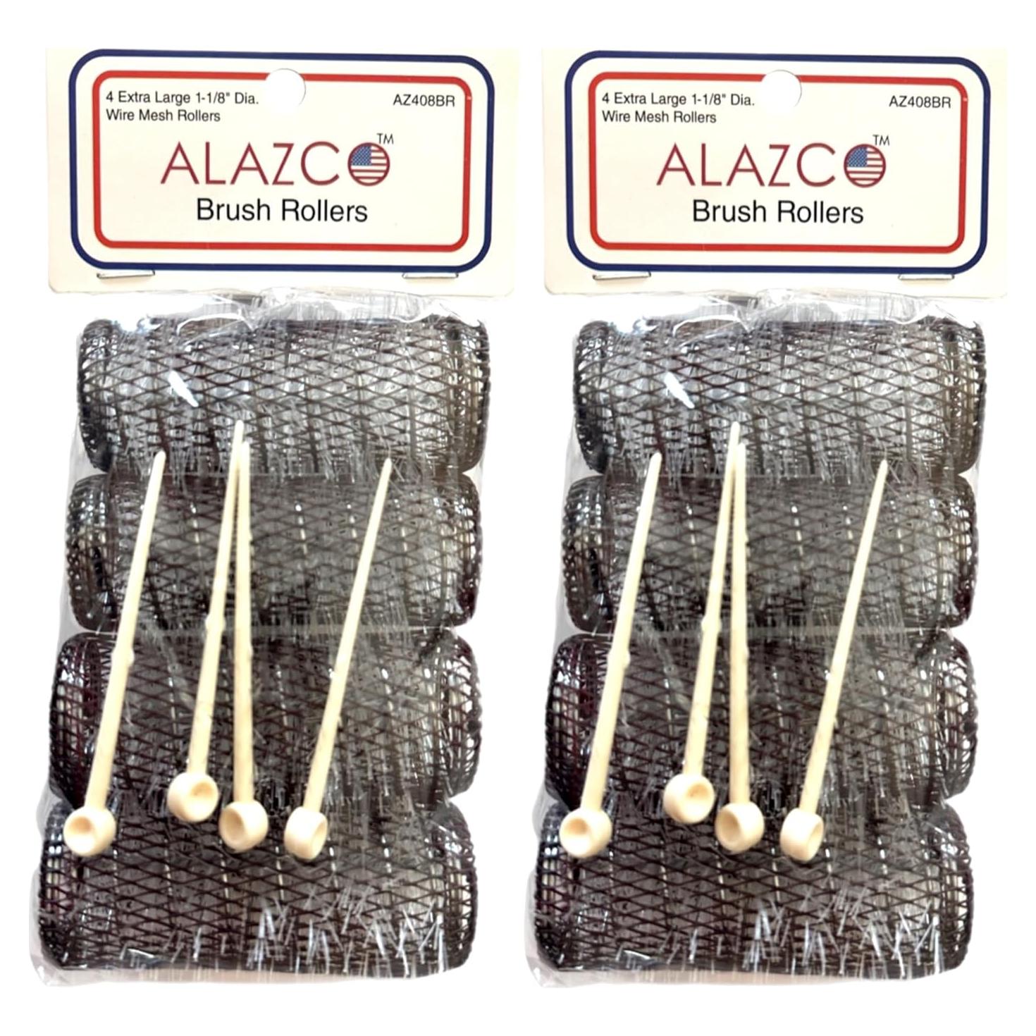 Rodillos de Cepillo Vintage ALAZCO - 8 Piezas con Clips