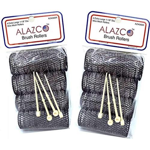 Rodillos de Cepillo Vintage ALAZCO - 8 Piezas con Clips