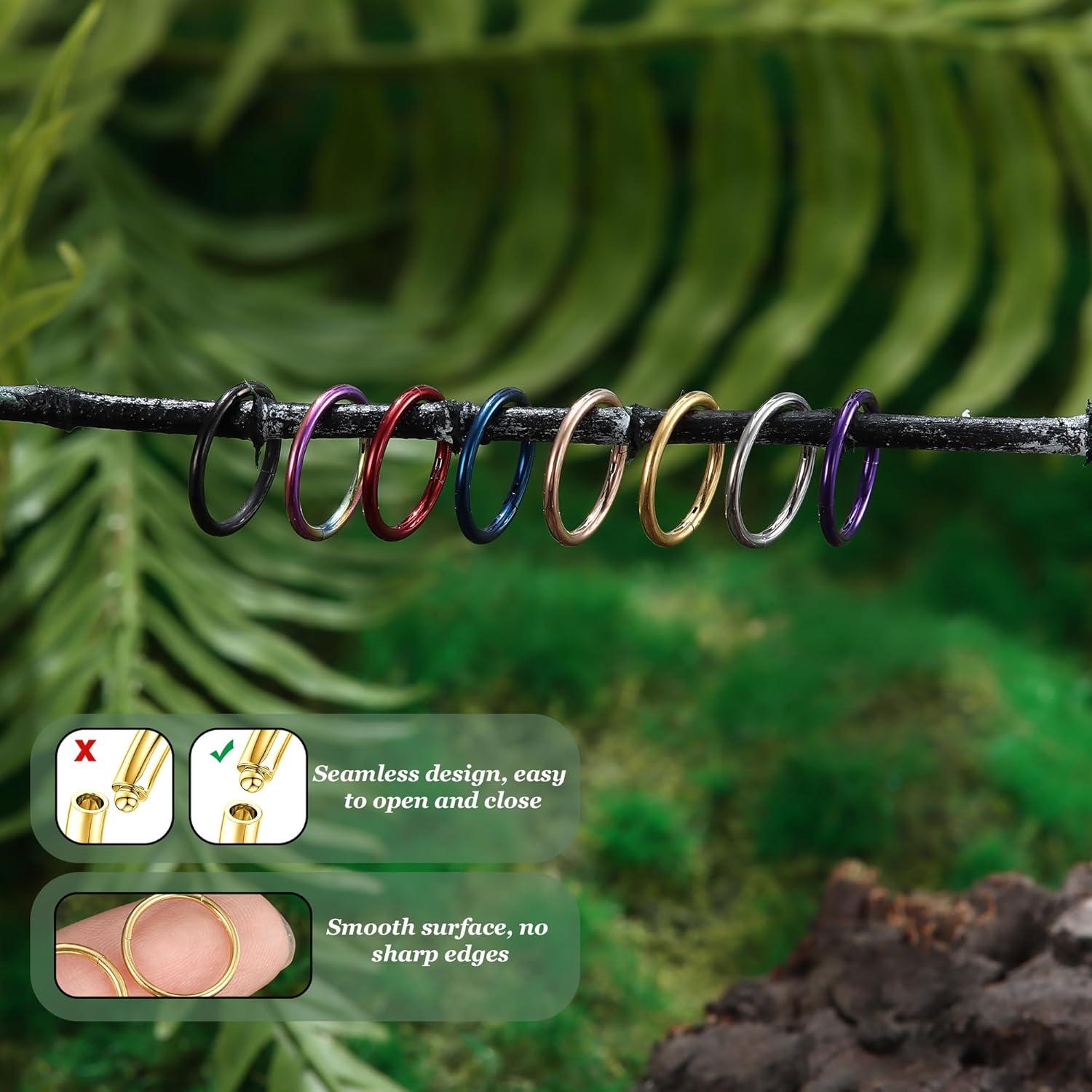 Anillos de Nariz de Titanio G23 SAILIMUE 8 Pcs 8MM 10MM