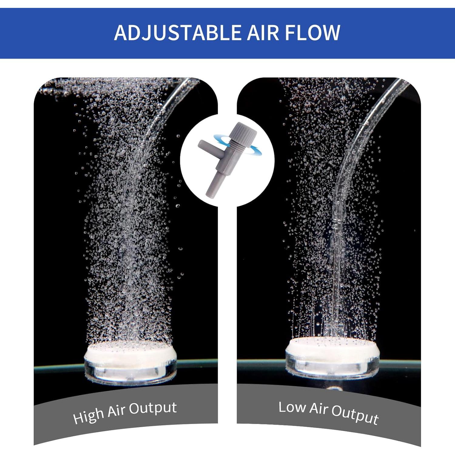 Piedra de Aire para Acuario EKMOIS 2.5 cm con Válvula de Control