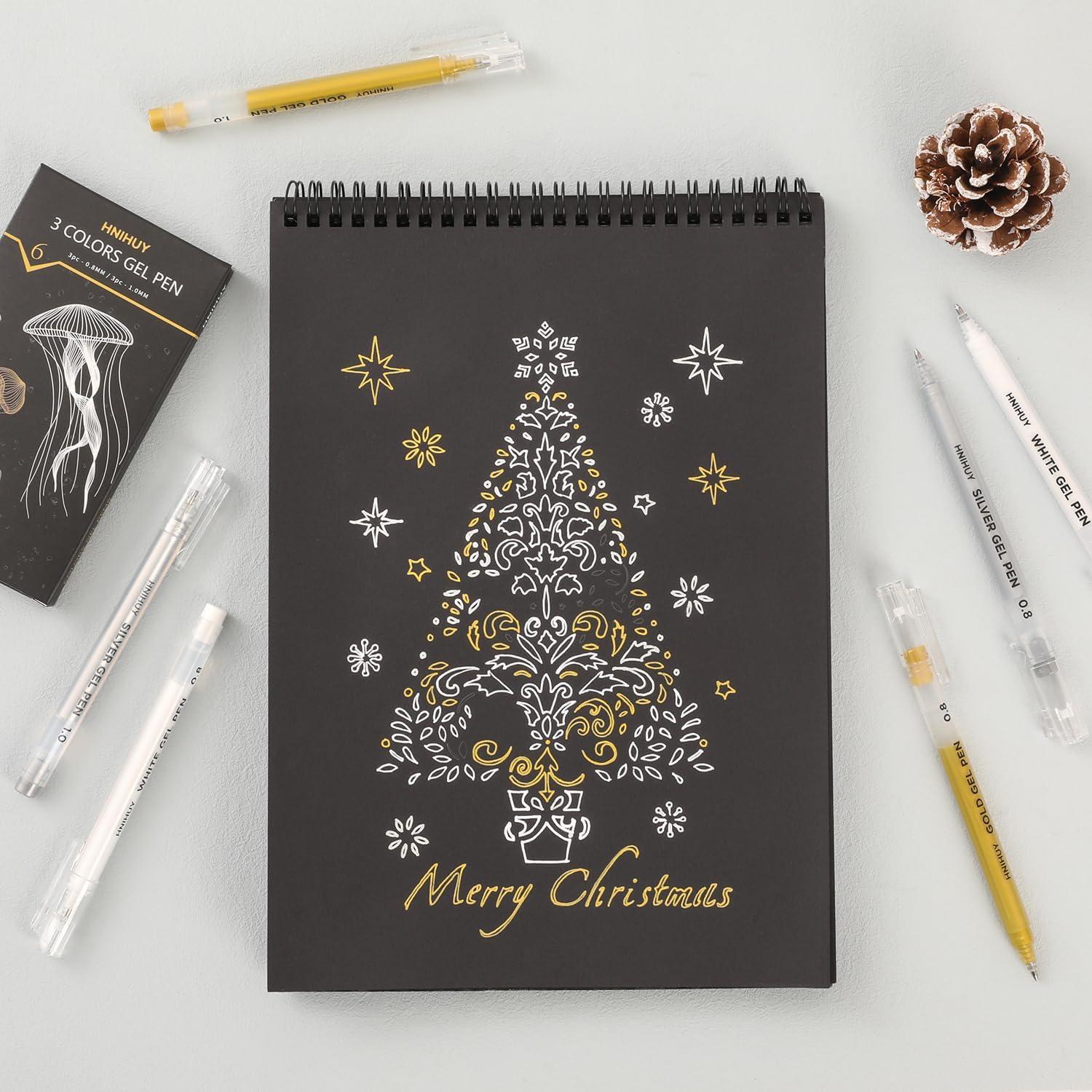 Bolígrafos de Gel Multicolor Genérico 0.8 y 1 mm - Paquete de 6