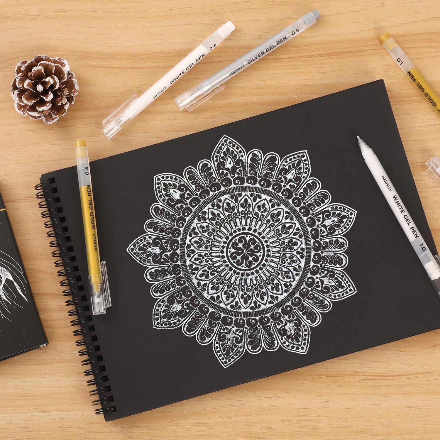 Bolígrafos de Gel Multicolor Genérico 0.8 y 1 mm - Paquete de 6