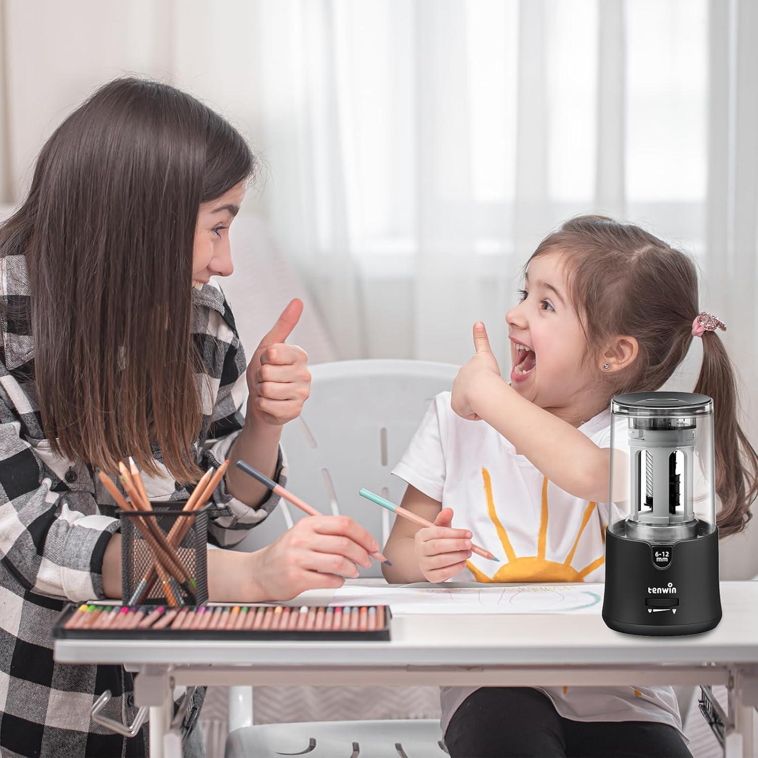 Sacapuntas Eléctrico Tenwin TW8038-1 para Lápices 6-12mm
