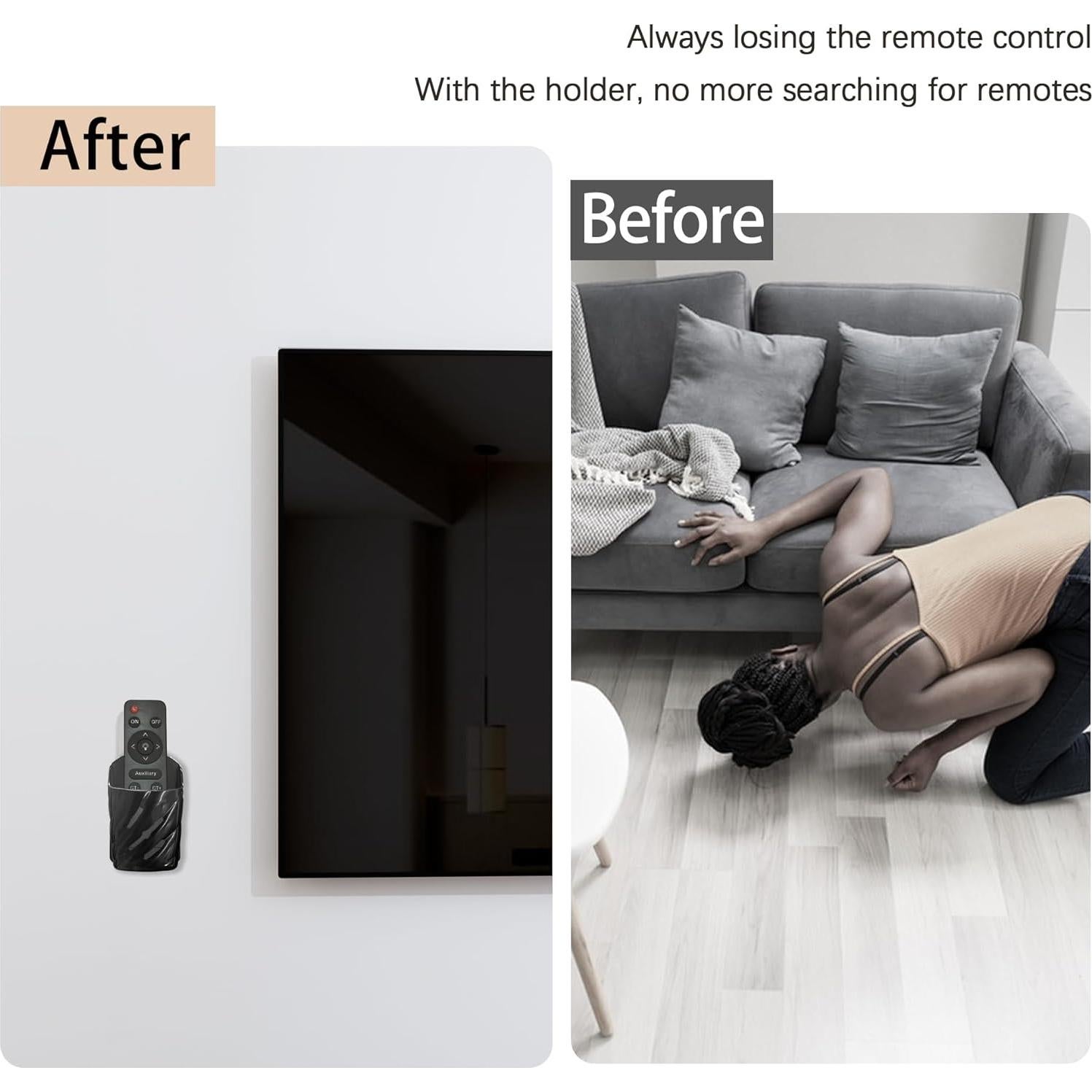 Soporte de Pared para Control Remoto KOXHERO 2 Pcs Negro