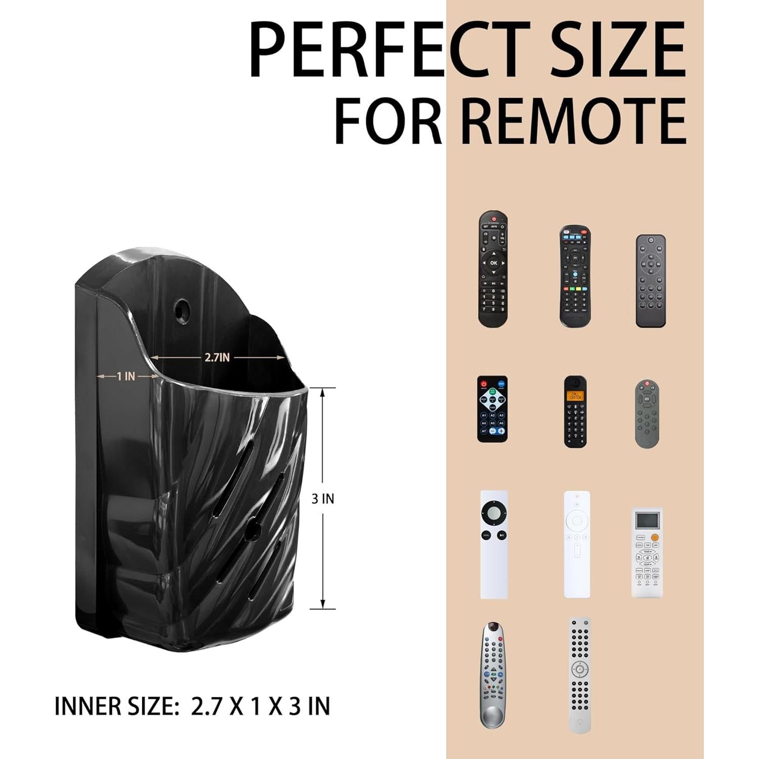 Soporte de Pared para Control Remoto KOXHERO 2 Pcs Negro