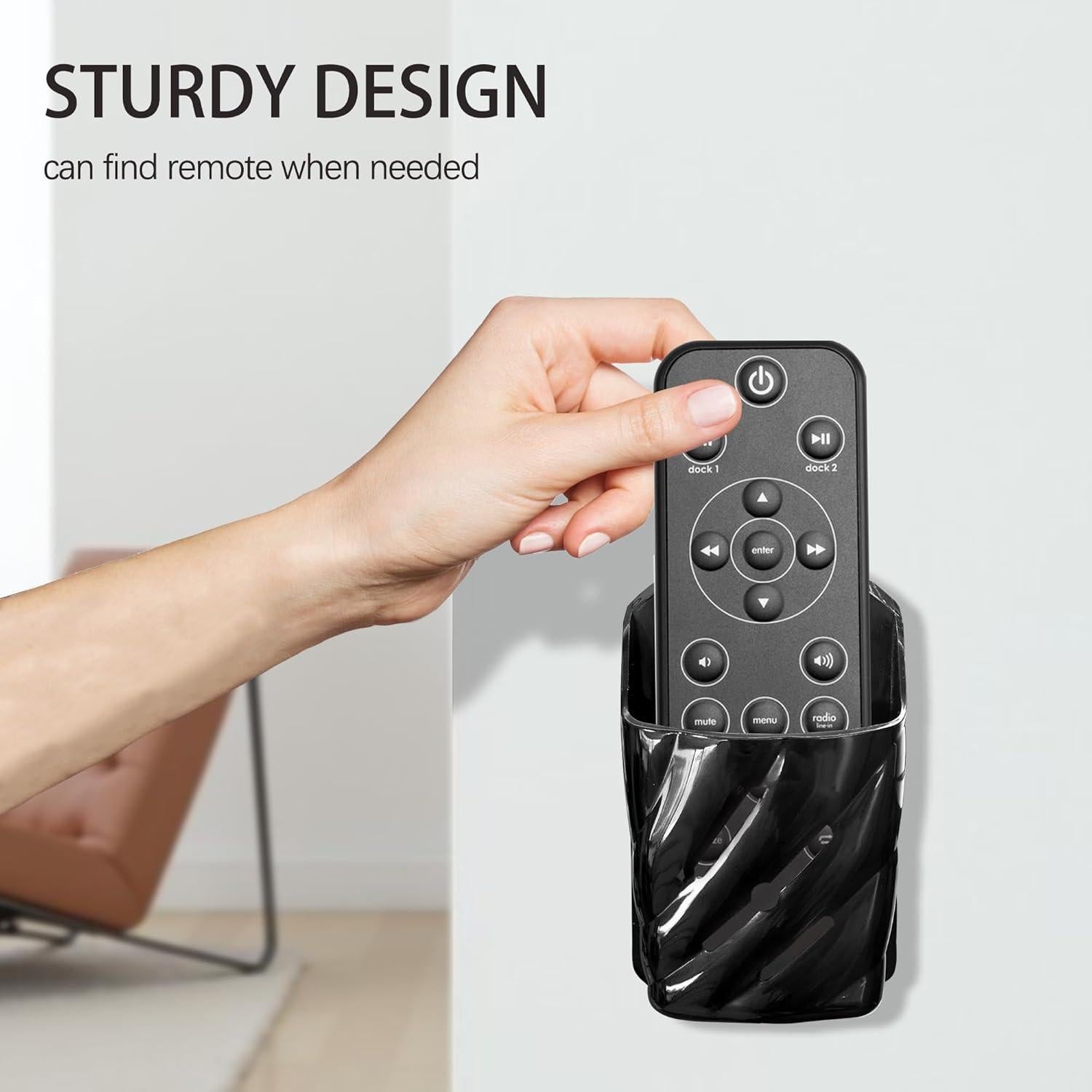 Soporte de Pared para Control Remoto KOXHERO 2 Pcs Negro