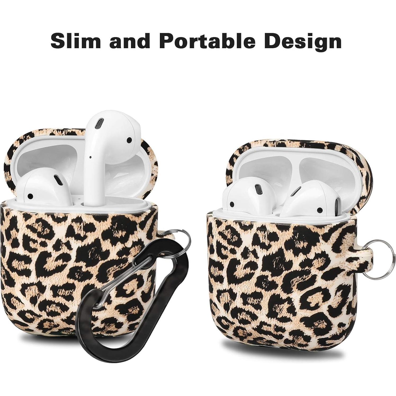 Funda de Silicona Suave ALNBO B para AirPods 1 y 2 Leopardo
