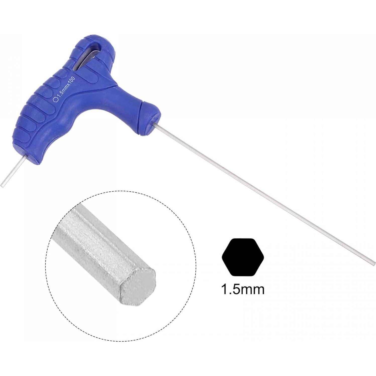 Llave Hexagonal 1.5mm uxcell con Mango en T Acero CR-V