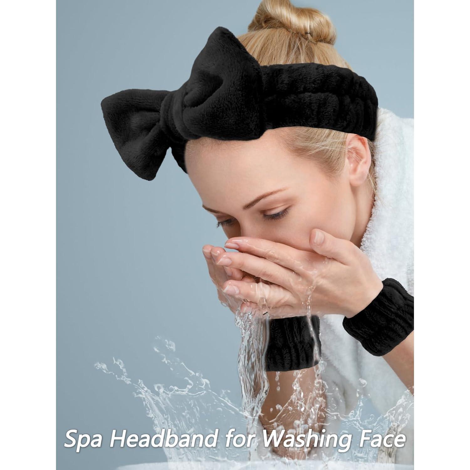 Diademas de Spa Velscrun 5 Pcs para Cuidado Facial y Maquillaje