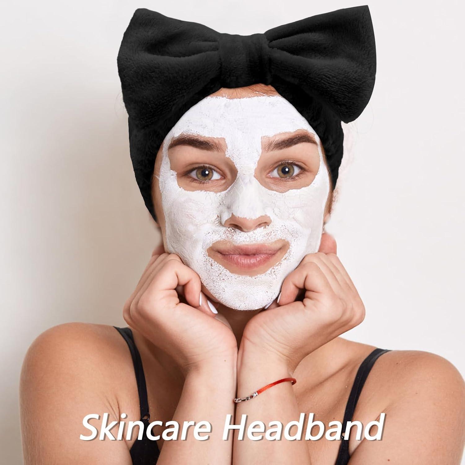 Diademas de Spa Velscrun 5 Pcs para Cuidado Facial y Maquillaje