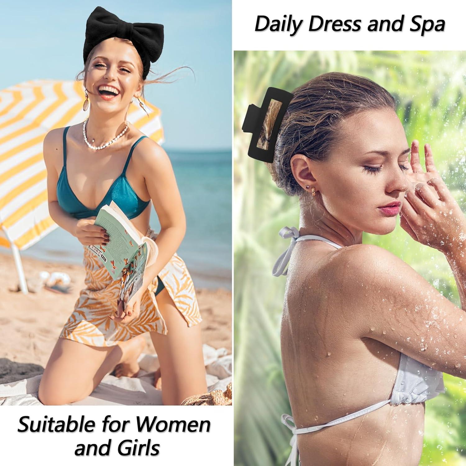 Diademas de Spa Velscrun 5 Pcs para Cuidado Facial y Maquillaje