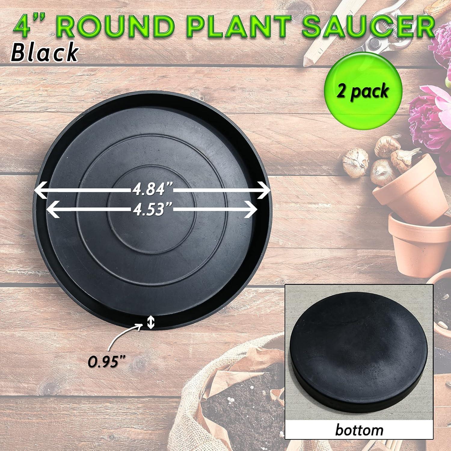 Charola Redonda Little Bear Peak - 2 Piezas 10.16 cm Negro