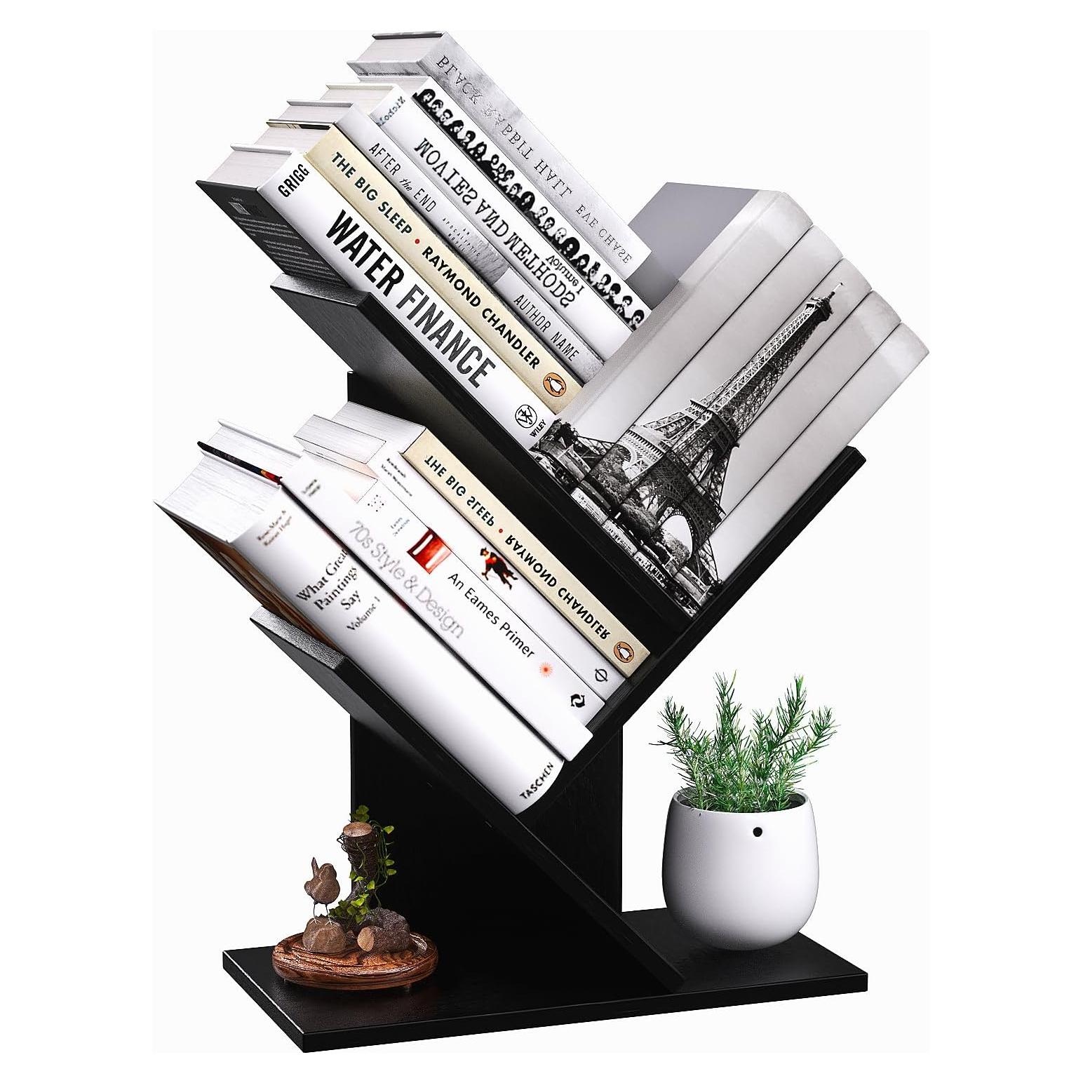 Estante de Libros R RUISHENG 3 Niveles Negro MDF 10 kg