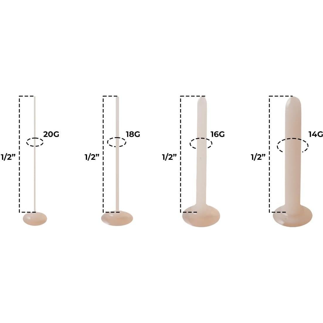Retenedor de Perforación de Vidrio Gorilla 14G Tono Carne 13mm