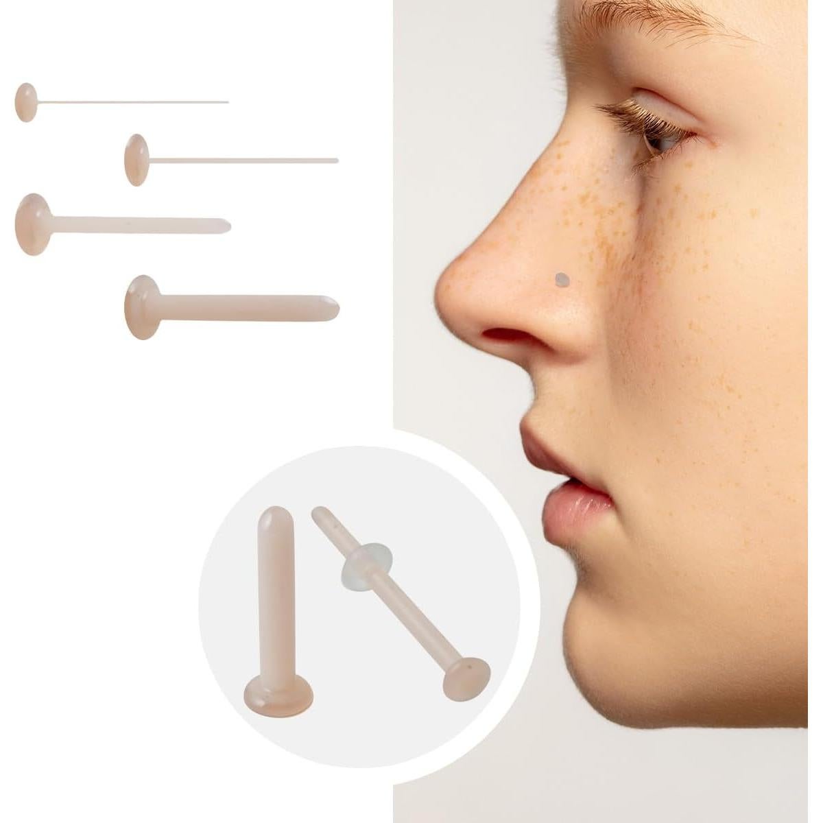 Retenedor de Perforación de Vidrio Gorilla 14G Tono Carne 13mm