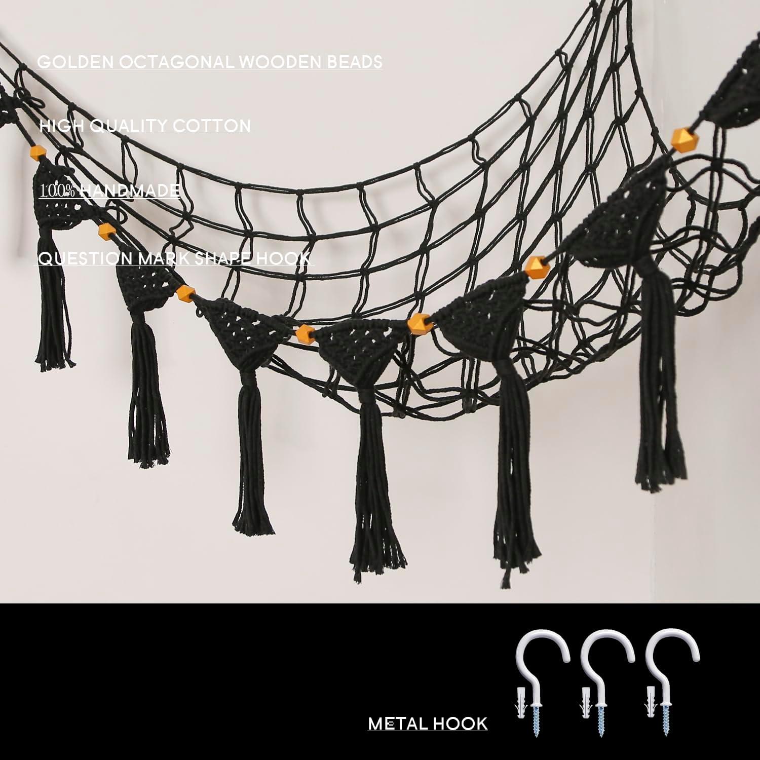 Hamaca Colgante Organizador de Juguetes de Peluche Amdermi Negra