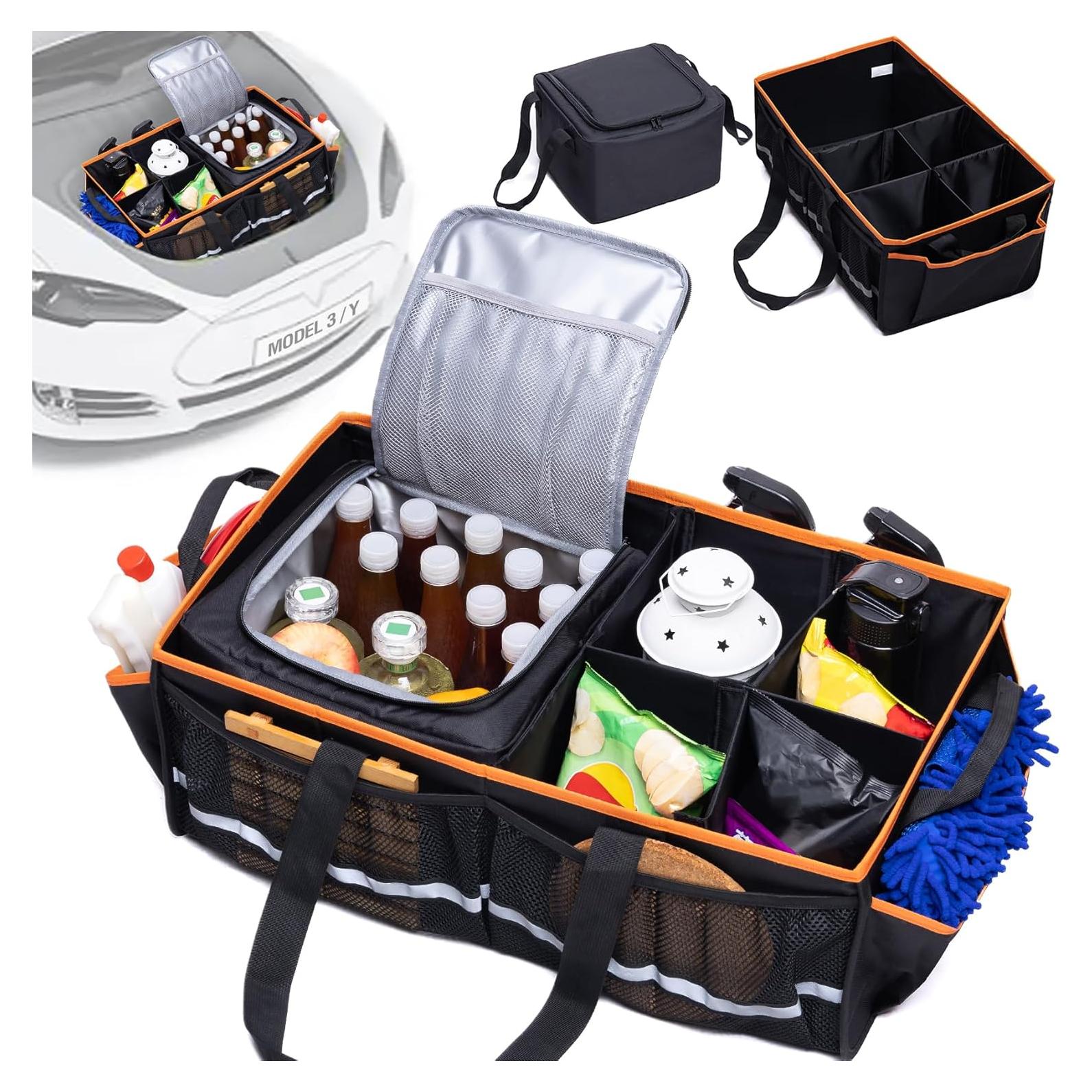 Organizador de Maletero Frontal Rifachua para Tesla Model Y/3, Negro