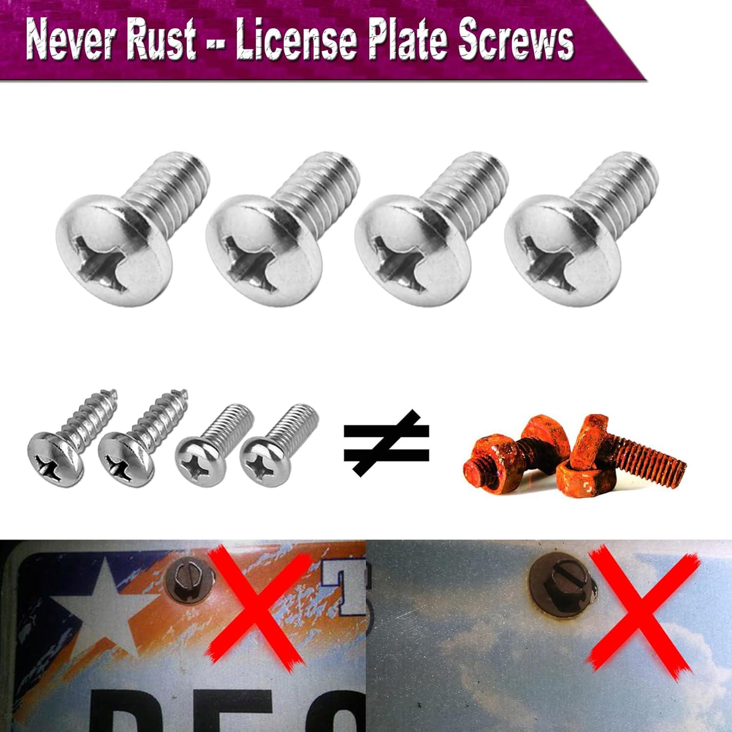 Kit de Soporte de Placa de Licencia Delantera ZXFOOG - Aluminio Negro Mate