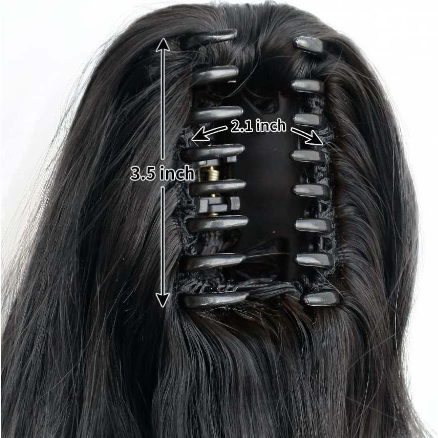 Extensión de Cola de Caballo Rizada Sintética StrRid 40.64 cm Negra