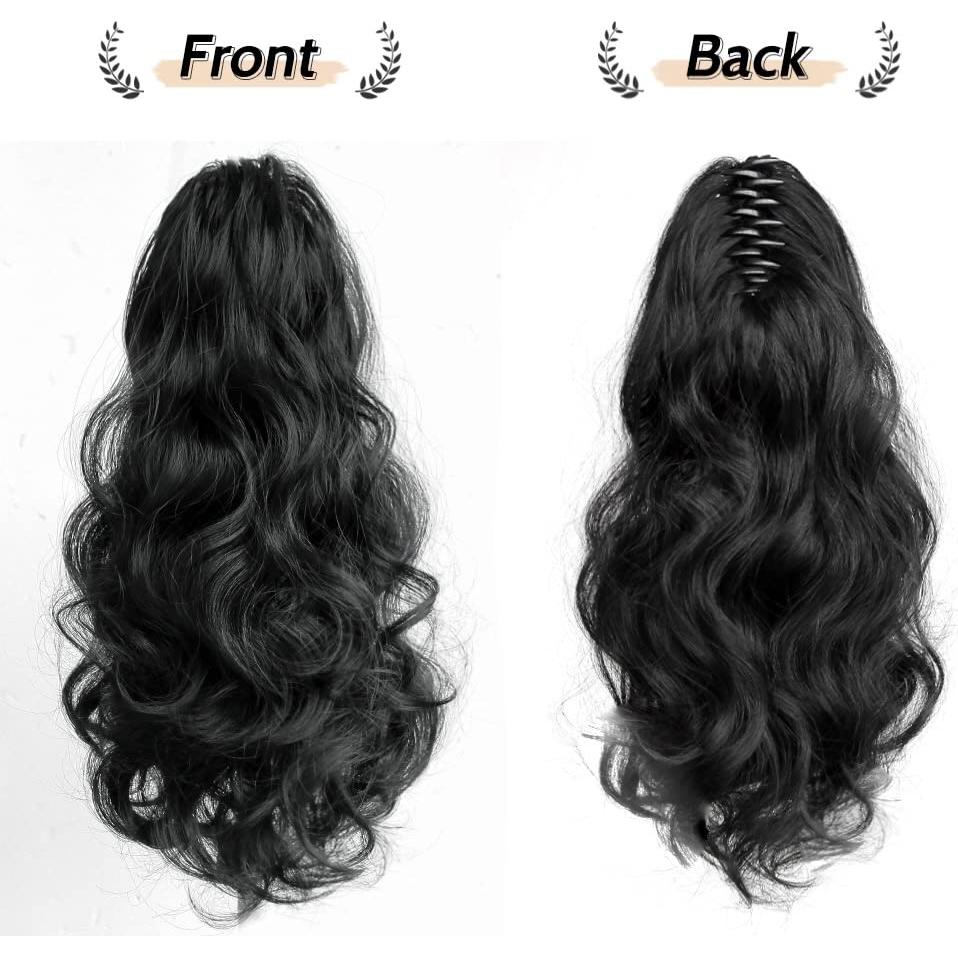 Extensión de Cola de Caballo Rizada Sintética StrRid 40.64 cm Negra