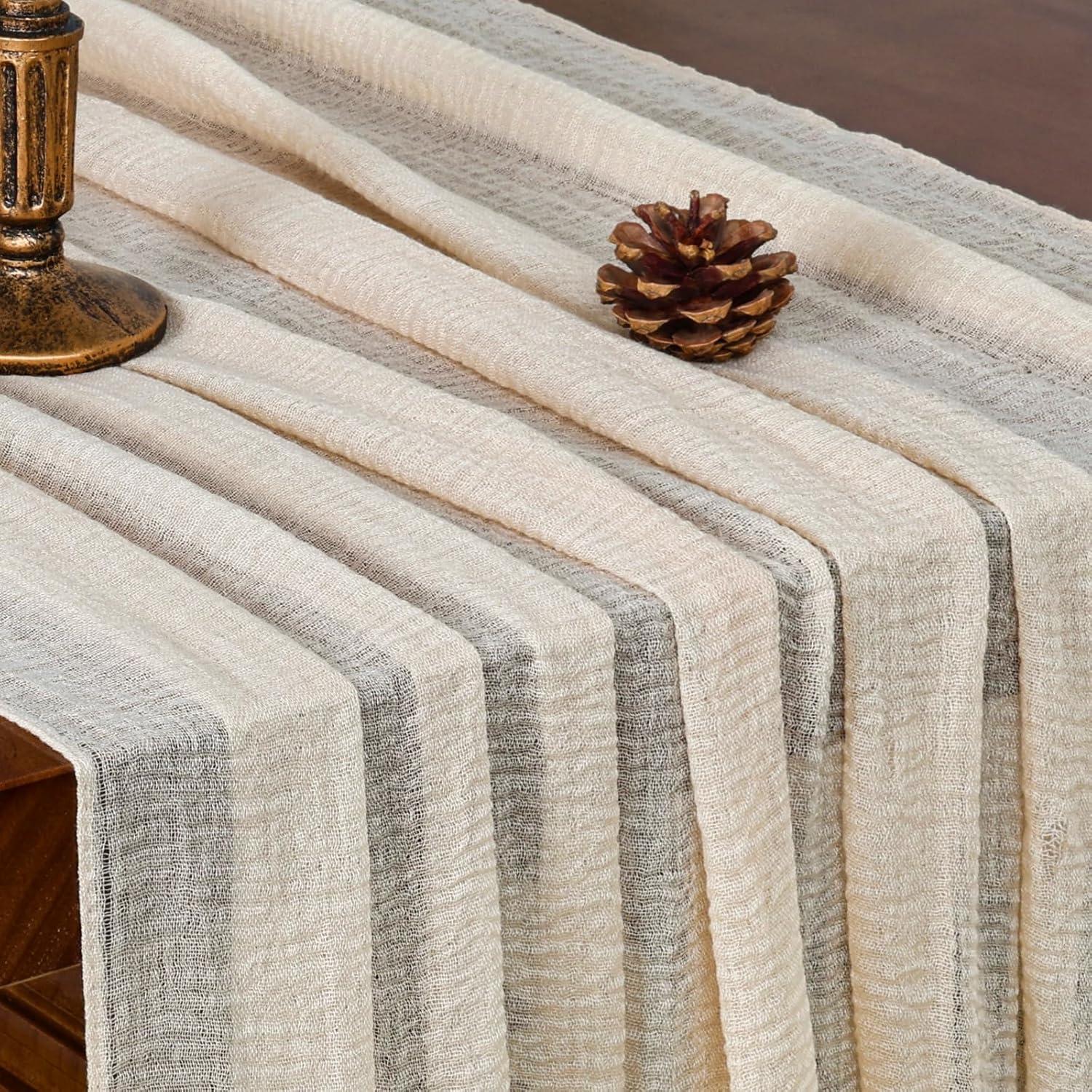 Camino de Mesa de Gasa Beige 80x300 cm LuluXenia Boho