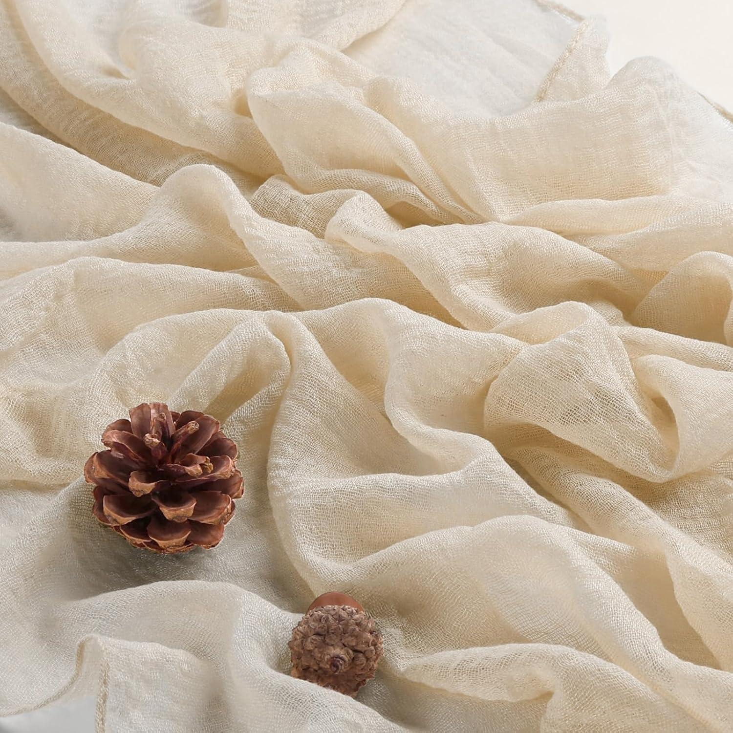 Camino de Mesa de Gasa Beige 80x300 cm LuluXenia Boho