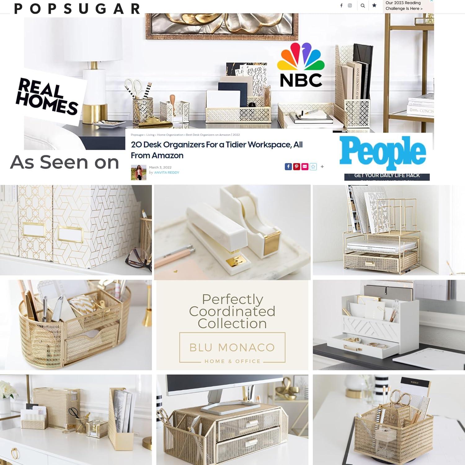 Grapadora de Escritorio Rosa Blu Monaco - Mecanismo de Metal Duradero