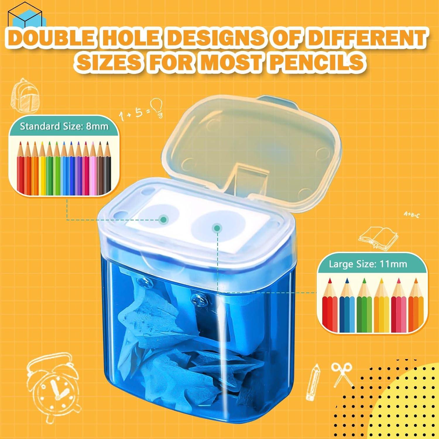 Paquete de 60 Sacapuntas Manuales Letapapa con Tapa