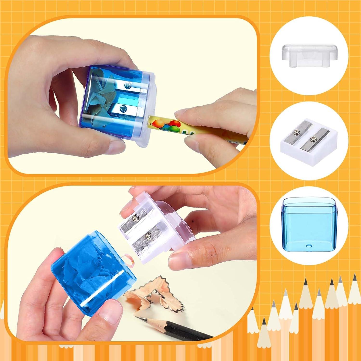 Paquete de 60 Sacapuntas Manuales Letapapa con Tapa