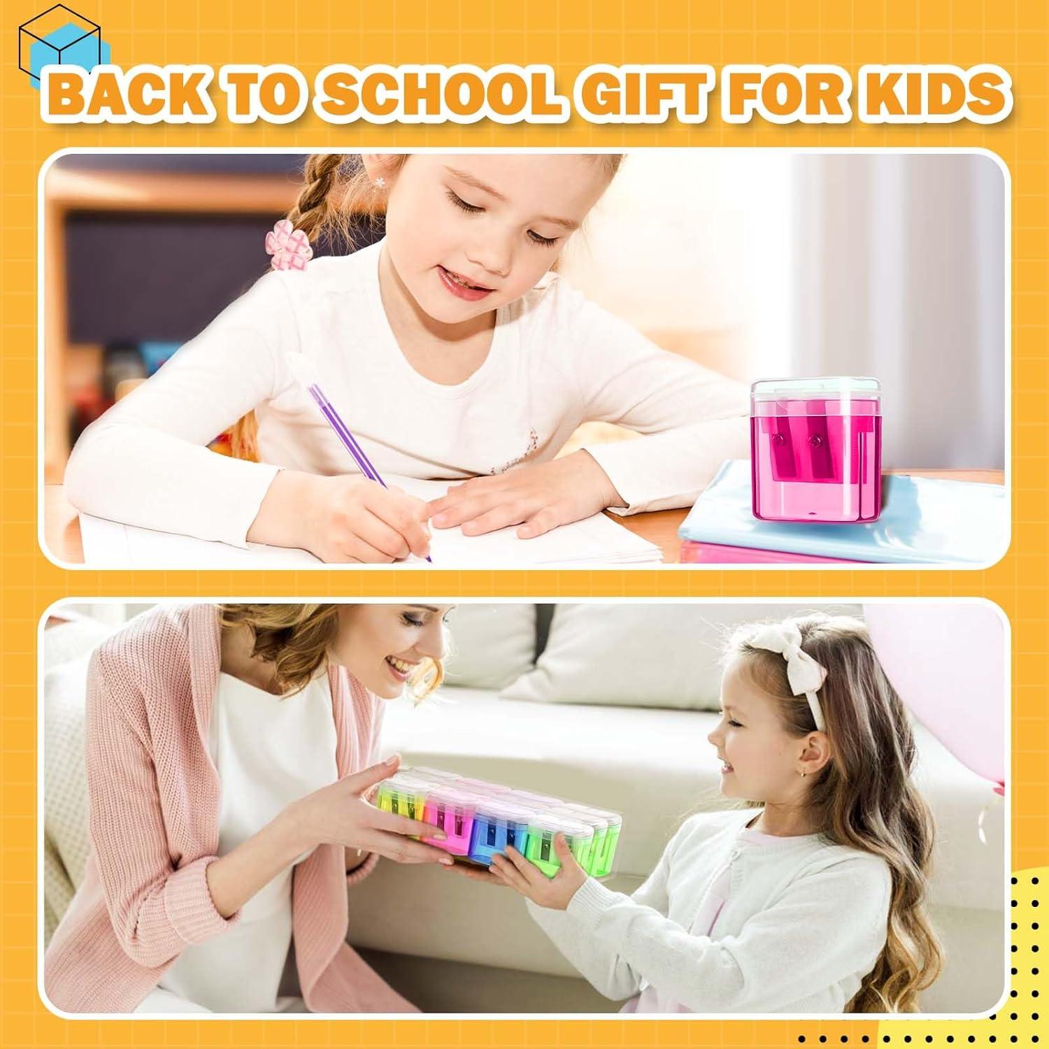 Paquete de 60 Sacapuntas Manuales Letapapa con Tapa