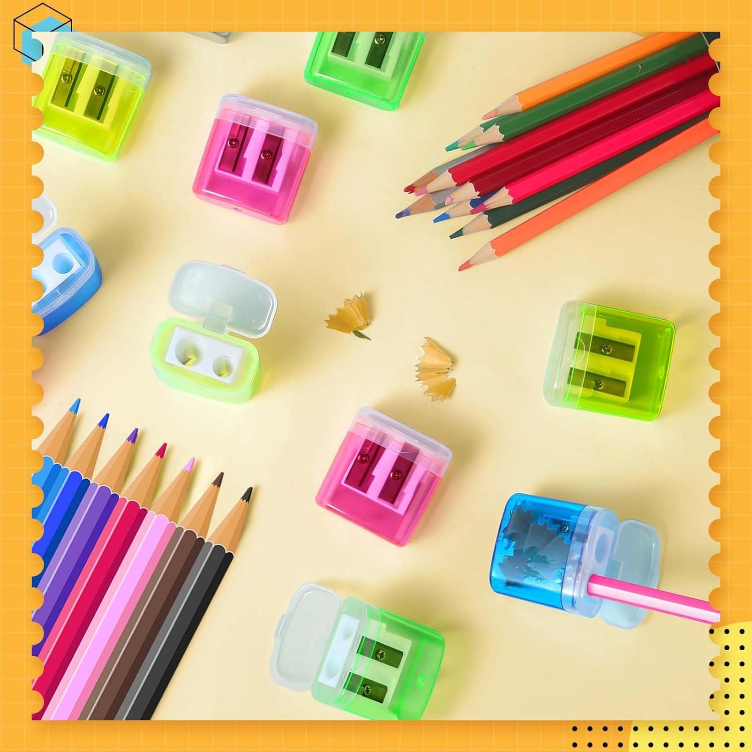 Paquete de 60 Sacapuntas Manuales Letapapa con Tapa