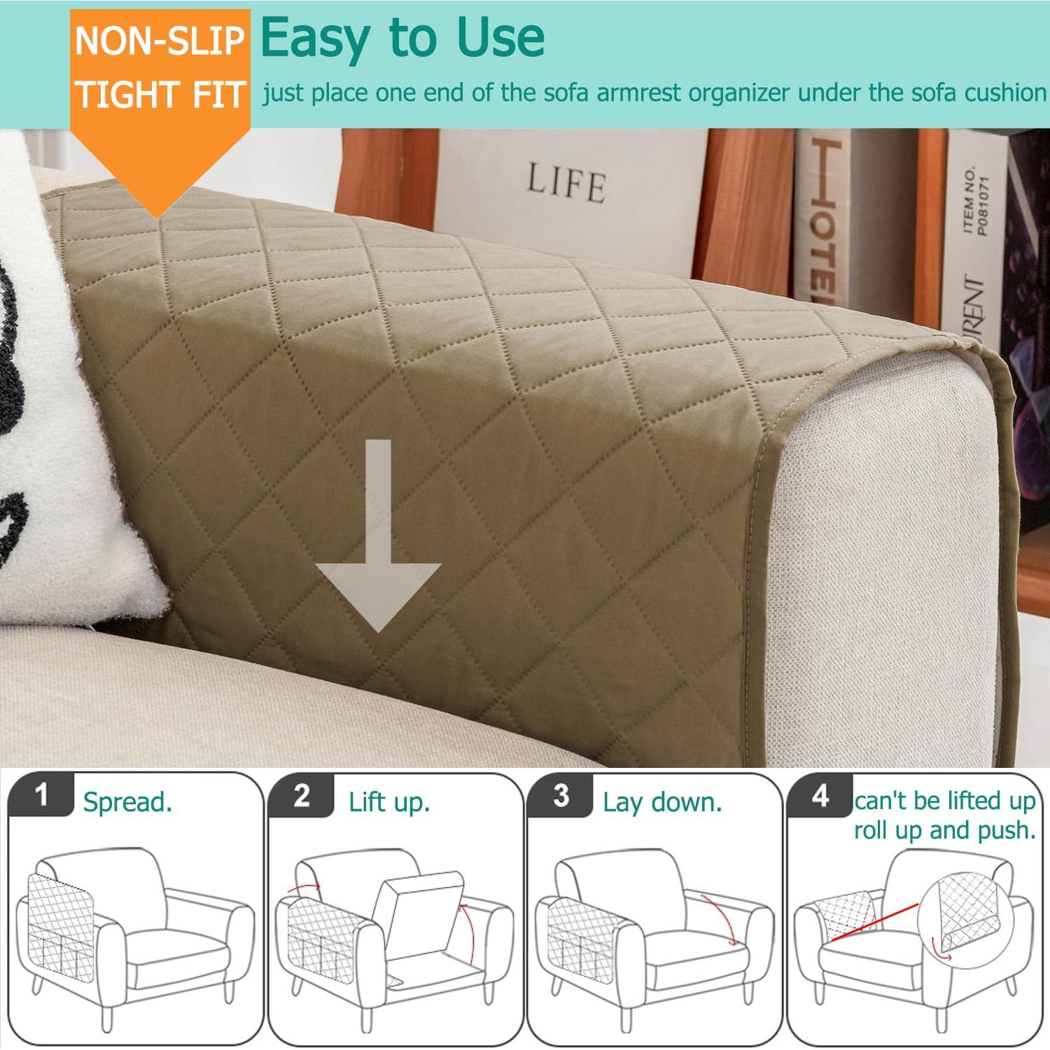 Soporte Organizador para Control Remoto DECKALY Beige 6 Bolsillos