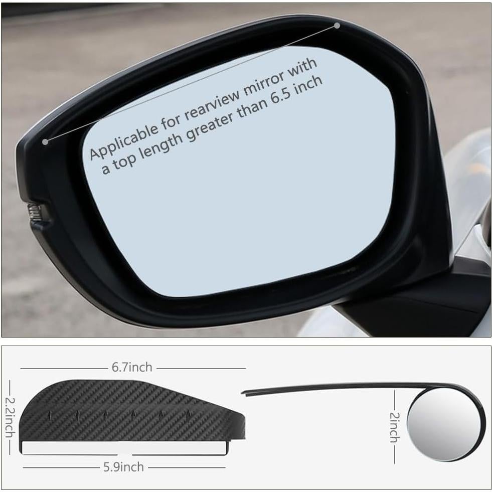 Espejos de Punto Ciego SANTACIN 2-en-1 con Protector de Lluvia