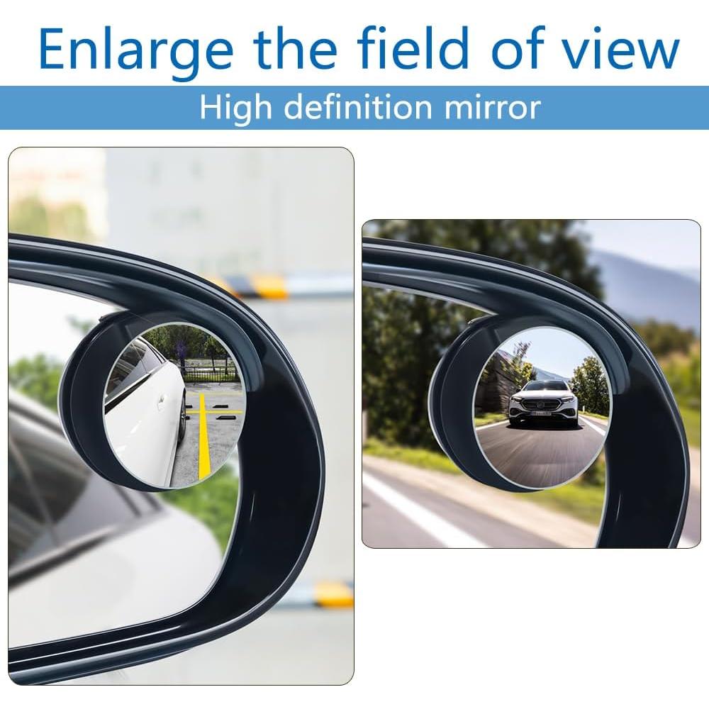 Espejos de Punto Ciego SANTACIN 2-en-1 con Protector de Lluvia