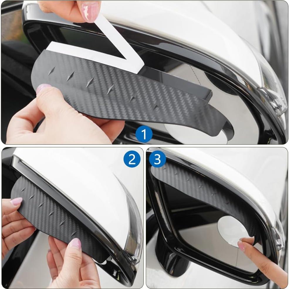 Espejos de Punto Ciego SANTACIN 2-en-1 con Protector de Lluvia