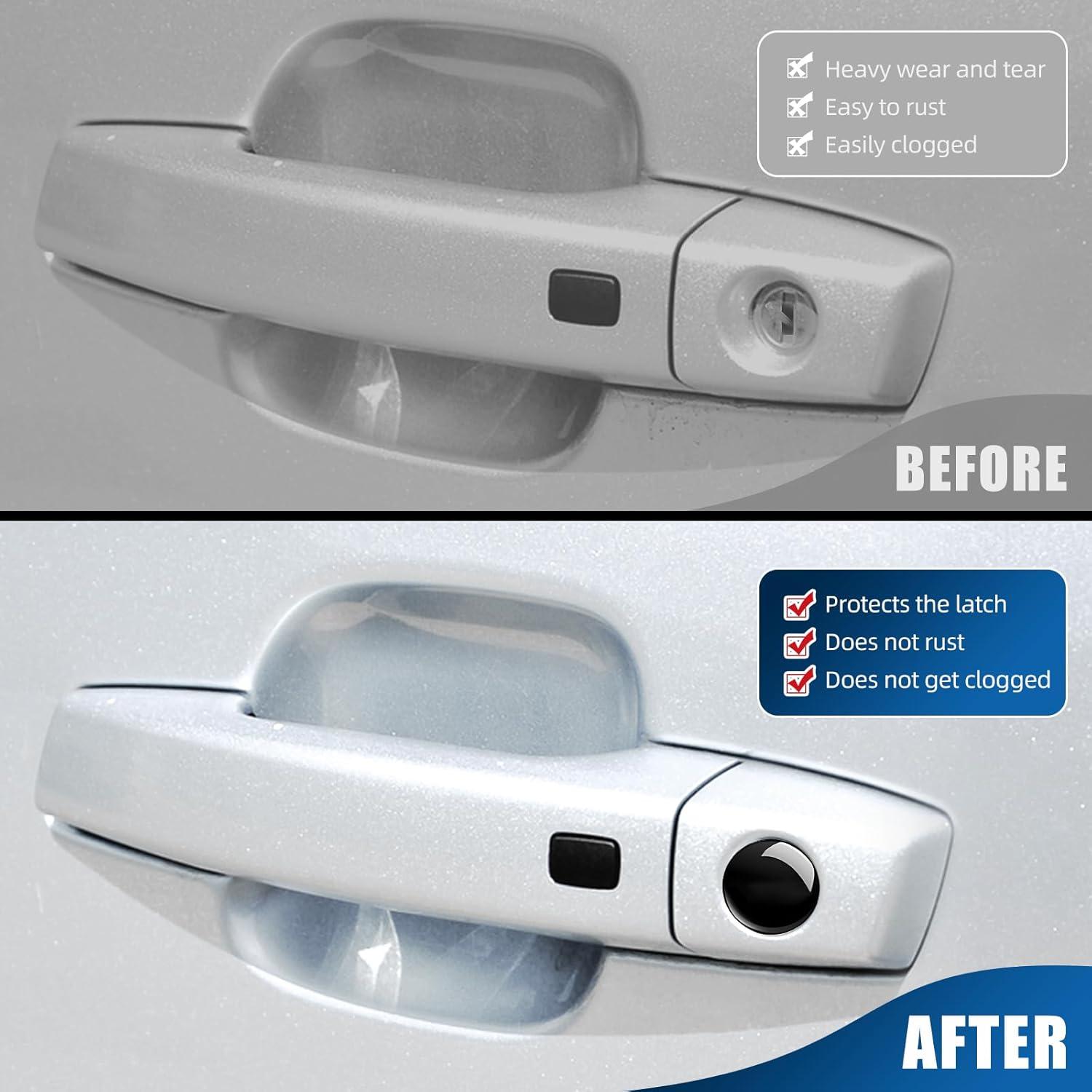 Cubierta de Agujero de Llave de Coche SOMUCH Negra - 4 PCS