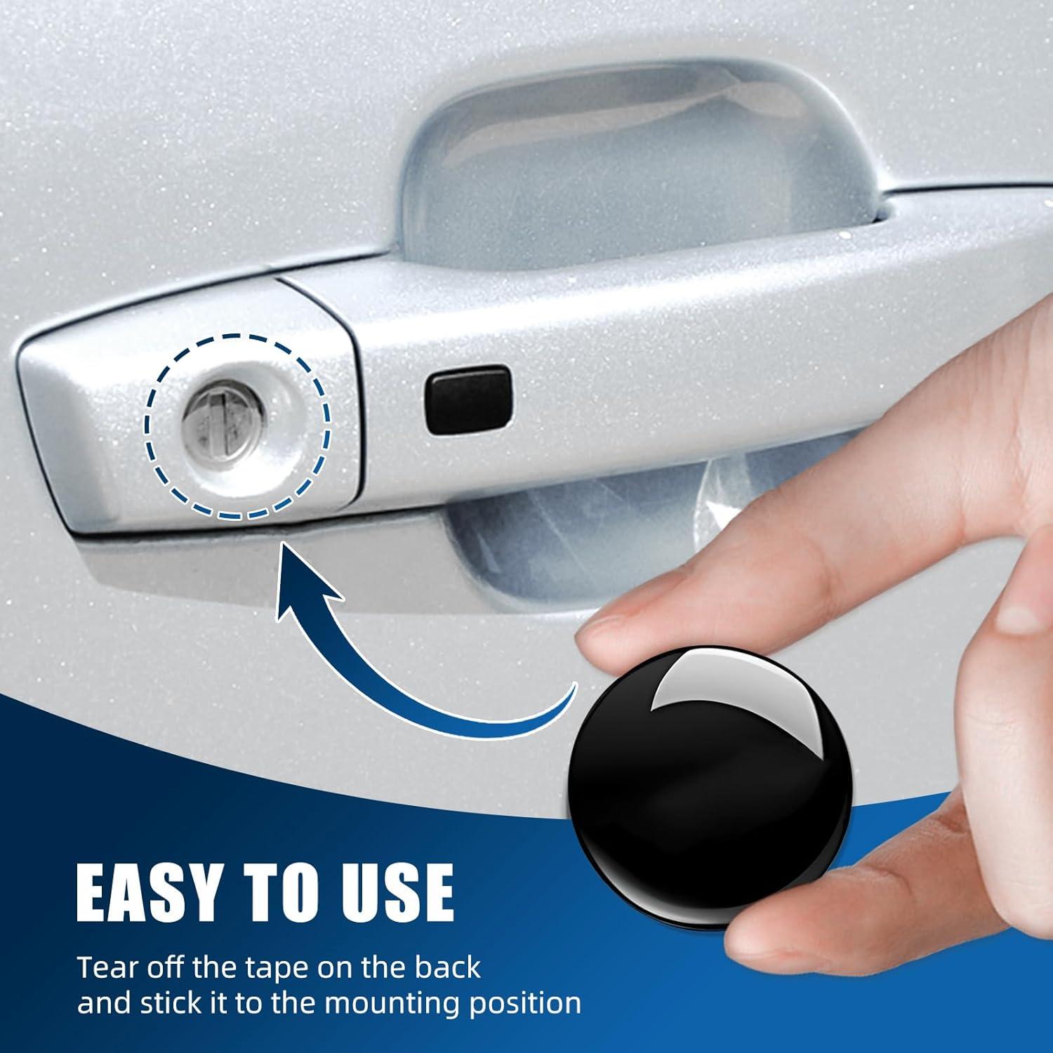 Cubierta de Agujero de Llave de Coche SOMUCH Negra - 4 PCS