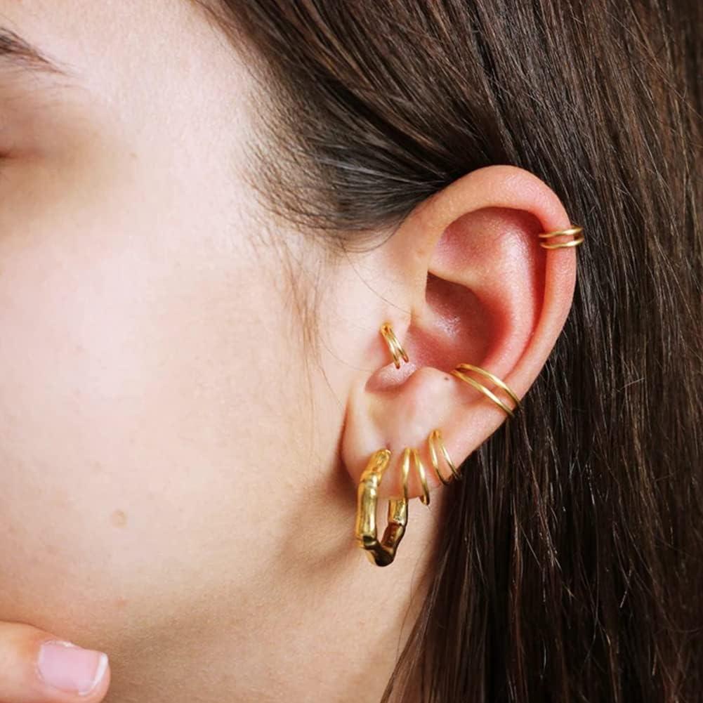 Anillos de Nariz Falsos Clip Longita - 6 Piezas Acero Inoxidable