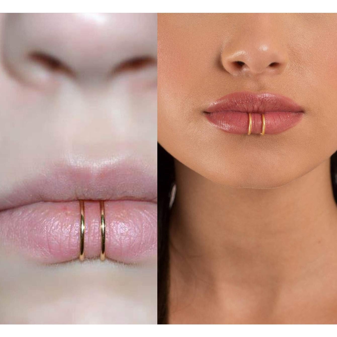 Anillos de Nariz Falsos Clip Longita - 6 Piezas Acero Inoxidable