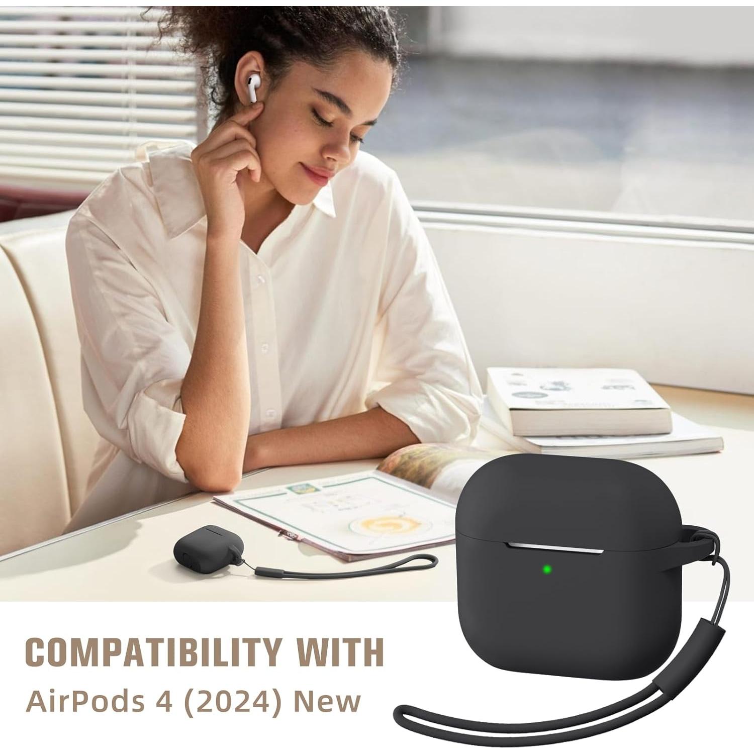 Funda de Silicona Hamile para AirPods 4 (2024) con Kit de Limpieza