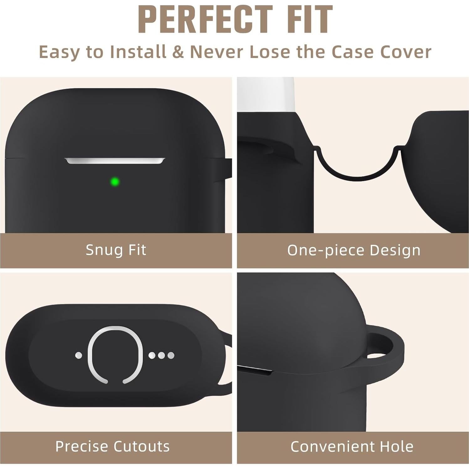 Funda de Silicona Hamile para AirPods 4 (2024) con Kit de Limpieza