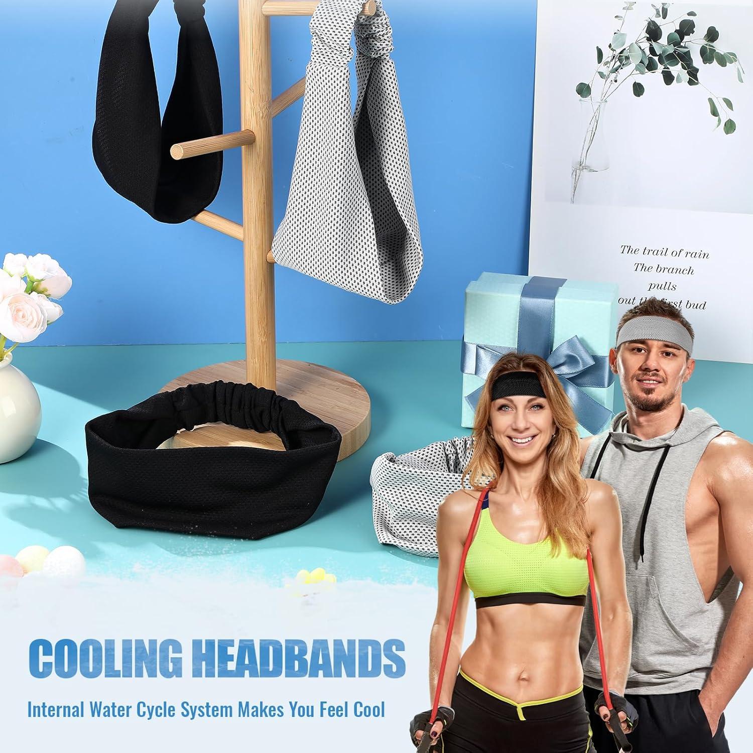 Diademas de Sudor Coume 4 Pcs Refrigerantes para Entrenamiento