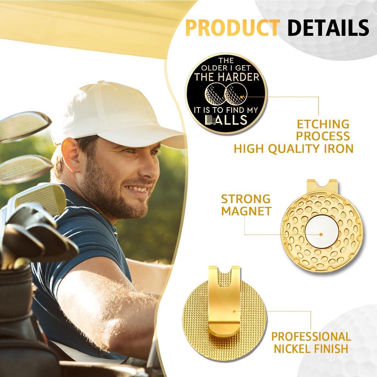 Clip para Sombrero de Golf Rofiowa con Marcador Dorado