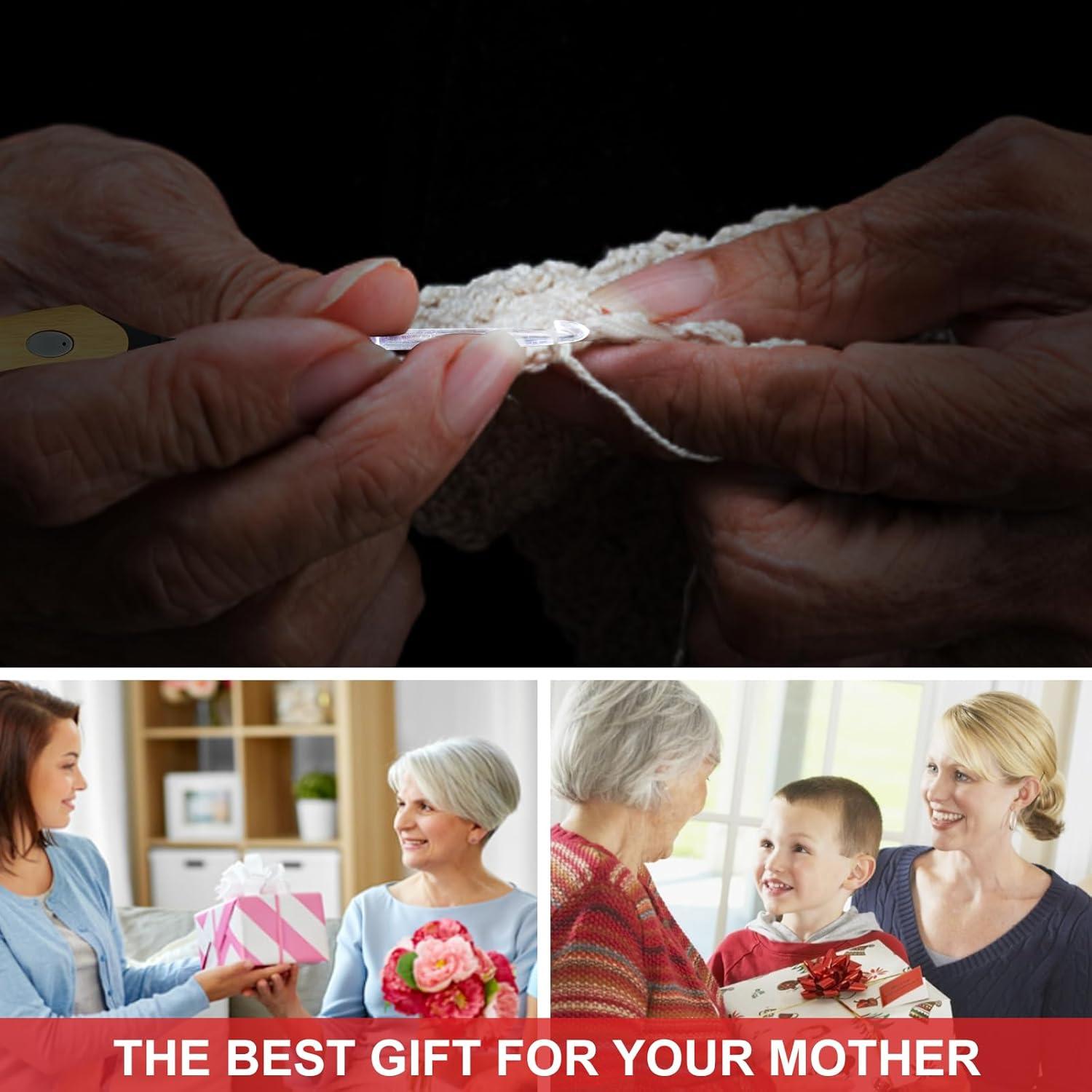 Juego de Ganchillos Iluminados LOVE&WEAVING - 11 Piezas 2.5mm a 8.0mm