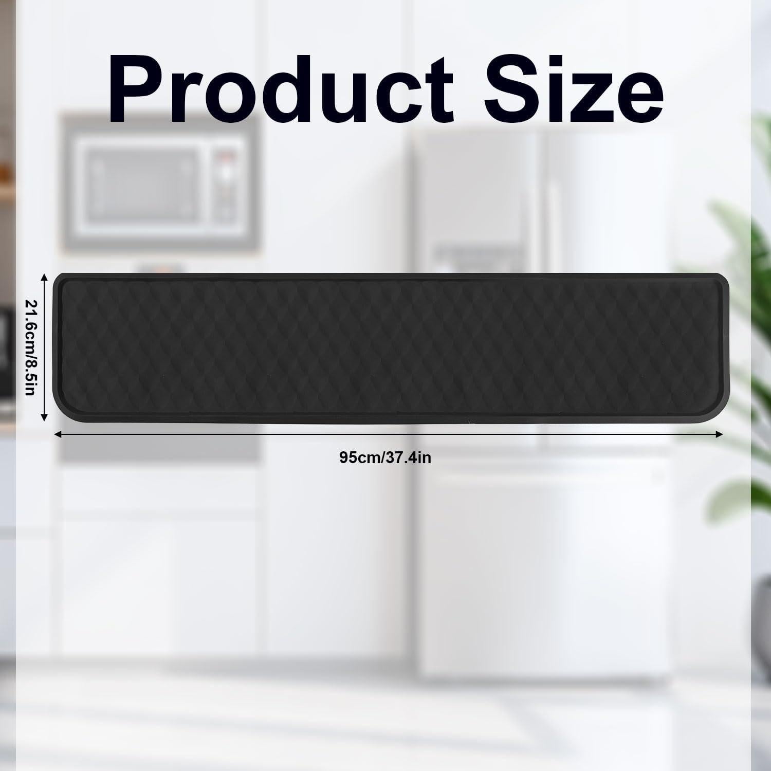 Alfombrilla para Refrigerador BOXOB 95x21.6cm Silicona Negra