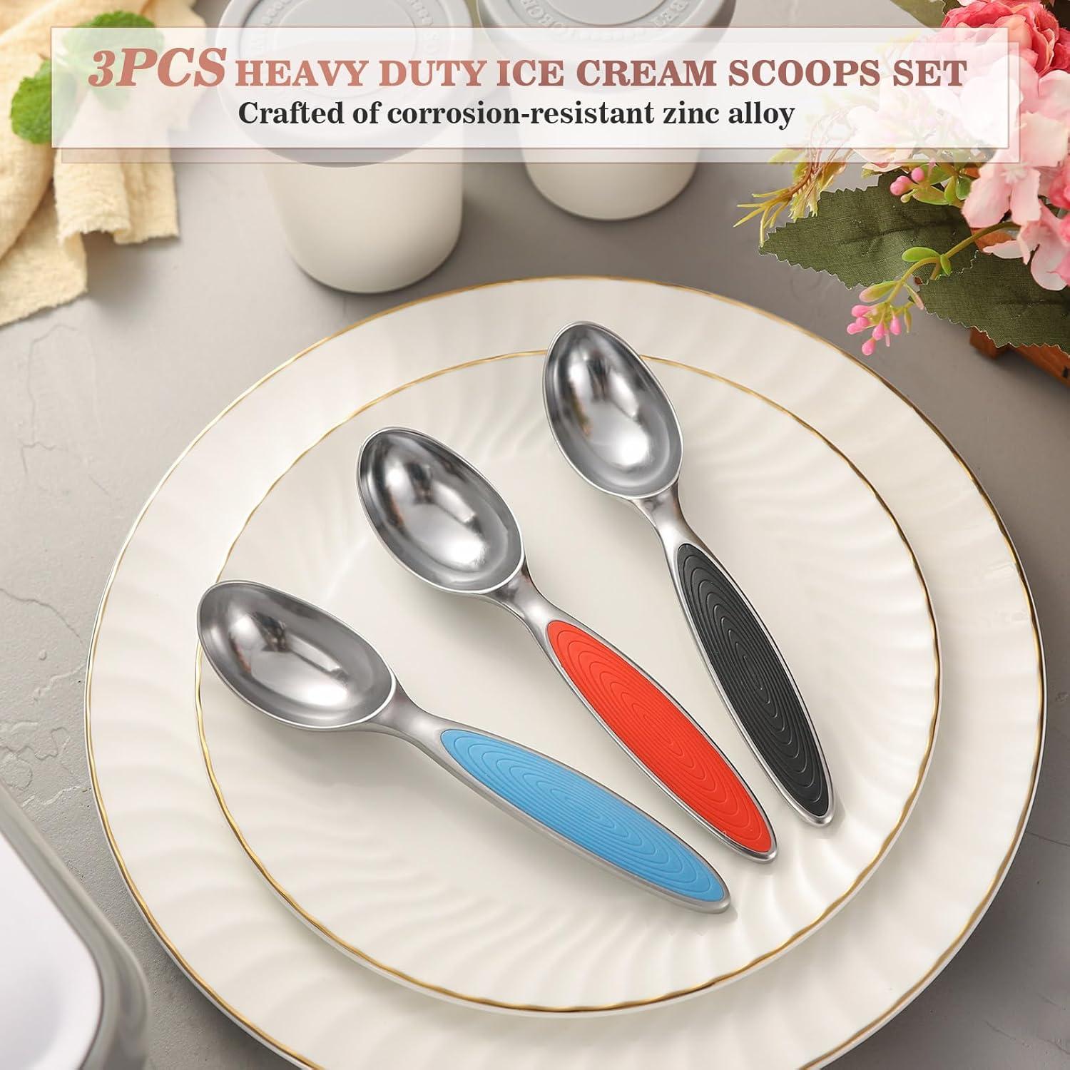 Juego de Cucharas para Helado CherHome - 3 Unidades Ergonómicas