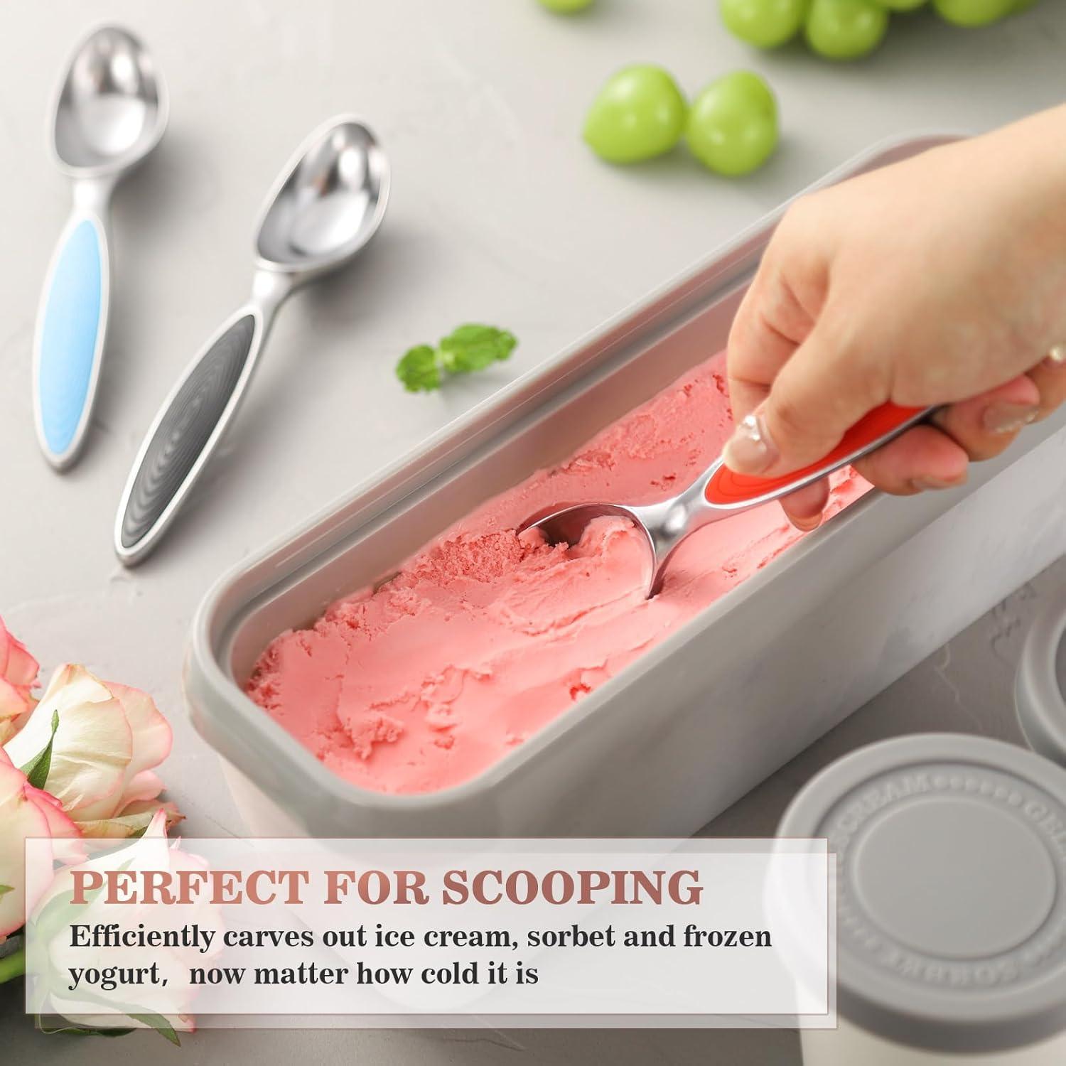 Juego de Cucharas para Helado CherHome - 3 Unidades Ergonómicas